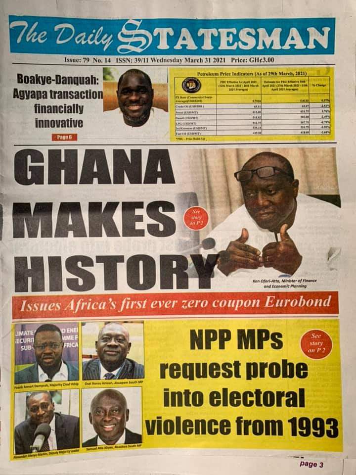 Newspaper Headline Ghana 10