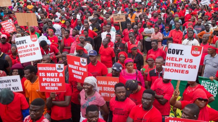 Arise Ghana Demonstrators Storm Finance Ministry