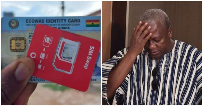 My SIM card was blocked for 2 days despite re-registration – John Mahama complains