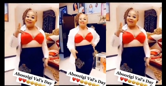 Nana Agradaa celebrates Val's day in red bra