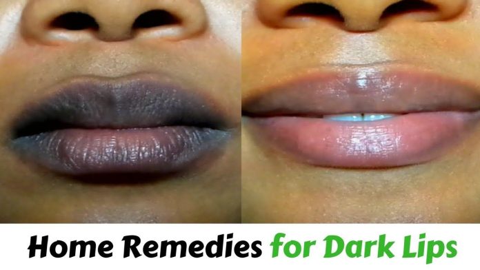 Home remedy to lighten dark lips